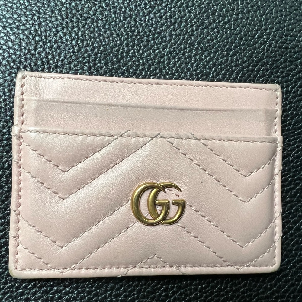 Pink Gucci Marmont Card Holder (not sure why it says sold on my page)